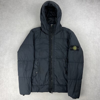 Stone Island Crinkle Reps Down Puffer Jacket Navy Coat Large 3314