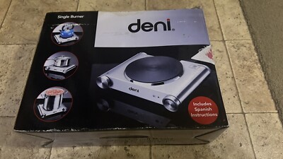 Deni Model 16310 Stainless-Steel 1500-Watt Tabletop Single Burner  NIB