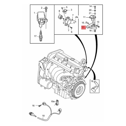 Crankshaft Position Sensor Bracket for C30 30637802 Silver - Picture 5 of 8