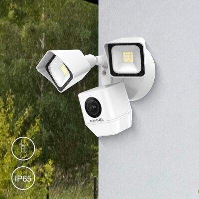 Engel Noxcam WLAN | Außen| Flutlicht | Full-HD| Gegensprechanlage| 110 dB-Sirene
