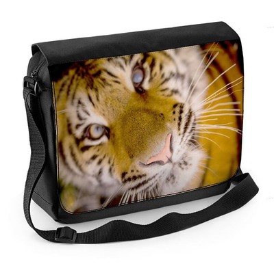 Tiger Face Nahaufnahme Laptop Kuriertasche