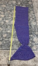 Hand Knit, Soft, cozy, beautiful -Purple Mermaid Tail Blanket Adult or kids