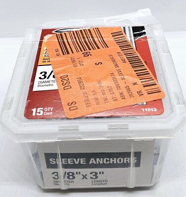 ITW Red Head 11013 - 3/8'' x 3'' Hex Sleeve Anchor - Pkg of 15