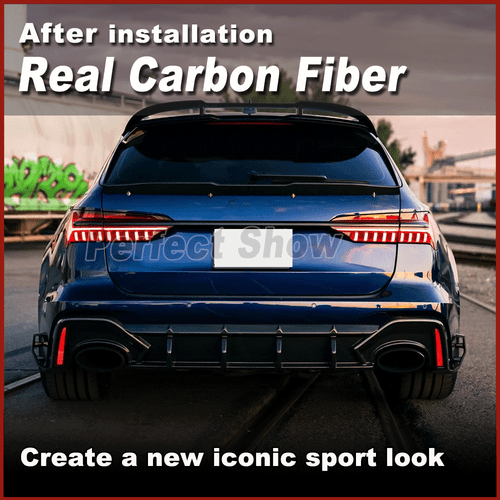 Difusor trasero de carbono DRY para Audi RS6 RS7 C8 Avant 19+ difusor parachoques labio - Imagen 9 de 21