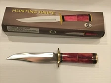 Chipaway Cutlery Hunting Knife Blade 12” Overall Length Leather Sheath GW-3147RB