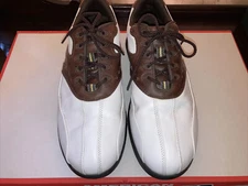 FOOTJOY SUPERLITE- White Leather, Mens Split.Toe Oxford Golf Shoes-#58015 (8M)