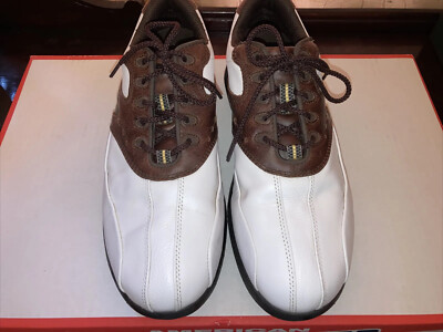 FOOTJOY SUPERLITE- White Leather, Mens Split.Toe Oxford Golf  display picture 2
