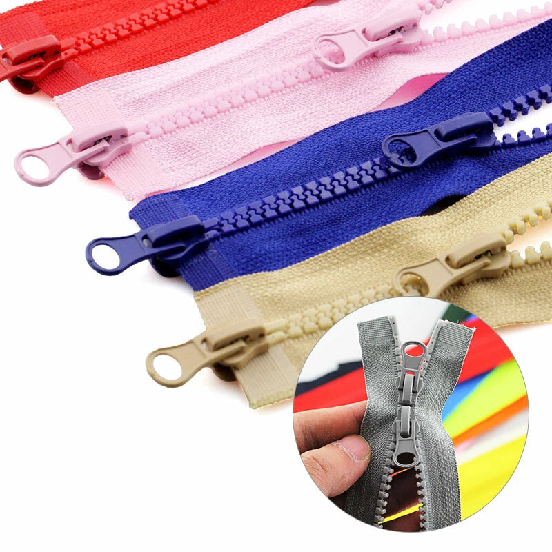 80/90cm Resin Long Zip Double Slider Zipper Open Ended Sewing for Jackets Coats - Image 4 of 4