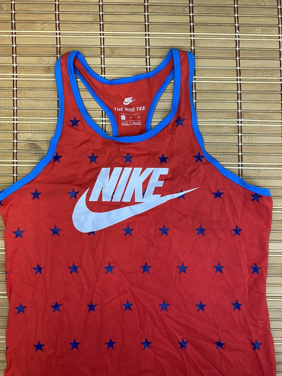NWT NIKE Racerback Tank Top Red, White, And Blue USA Girls