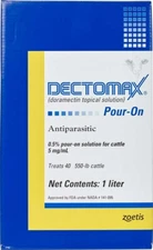 new Pour-on Cattle Dewormer roundworms lungworms grubs lice and mites 1 Liter