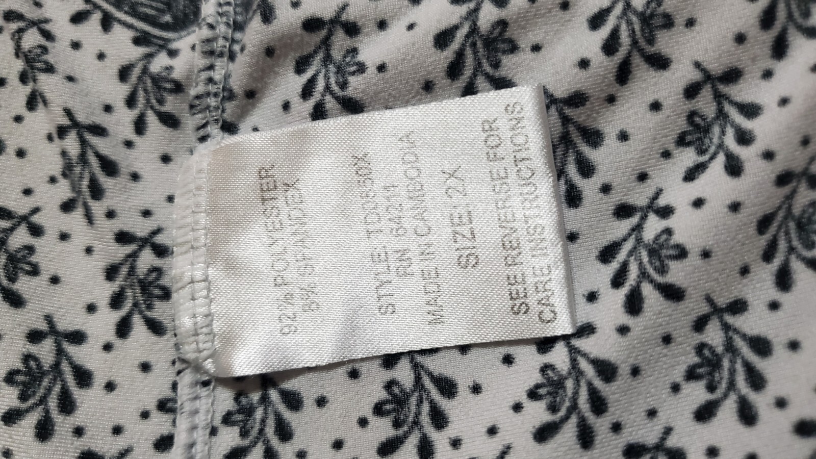 Studio Donatella Womens 2 PC Pajamas Top 1X Pants 2x Black And White Sleeveless 