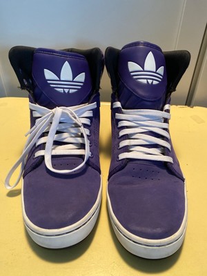 purple adidas high tops