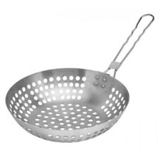 Leopold Grillwok Grill-Wok Pfanne Wokpfanne Edelstahl Gemüse grillen Grillpfanne