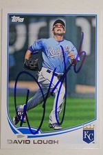 Signed DAVID LOUGH KC Royals 2013 TOPPS #268 Autographed MLB Card 16E