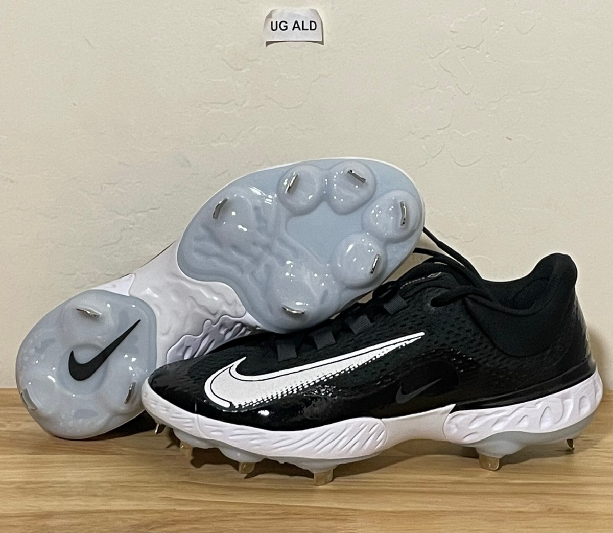 Nike Alpha Huarache Elite 4 Low Black Baseball Cleats Size Men's 9