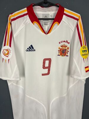 FERNANDO TORRES #9 MENS SPAIN 2004/2005 AWAY SOCCER FOOTBALL SHIRT