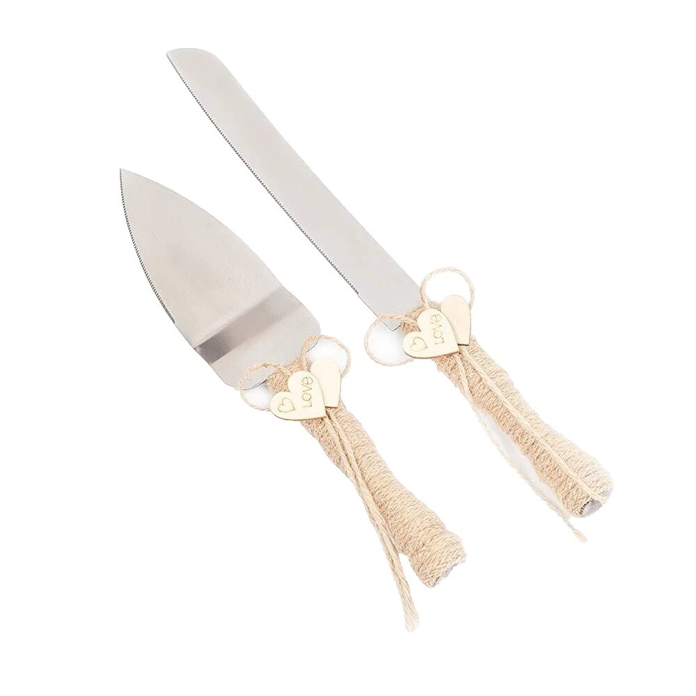 Cuchillos de Pastel de Boda de Madera