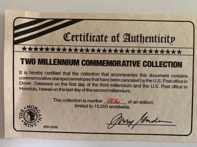 TWO MILLENNIUM COMMEMORATIVE COLLECTION, Delaware & Hawaii First Day Covers - Image 3 of 4
