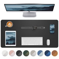 Leather Desk Pad BlotterMouse PadOffice Desk Mat Non-Slip PU Leather Desk mat...