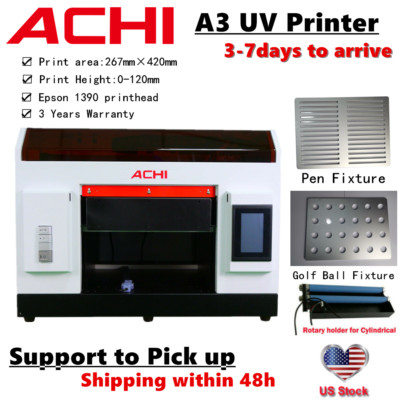 A3 UV Printer Flat UV Printer Pen/ Ball Fixture Rotary Holder Cylindrical Print