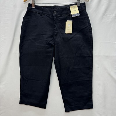 Johns Bay Capri Pants Womens Size 12 Secretly Slender Black NWT