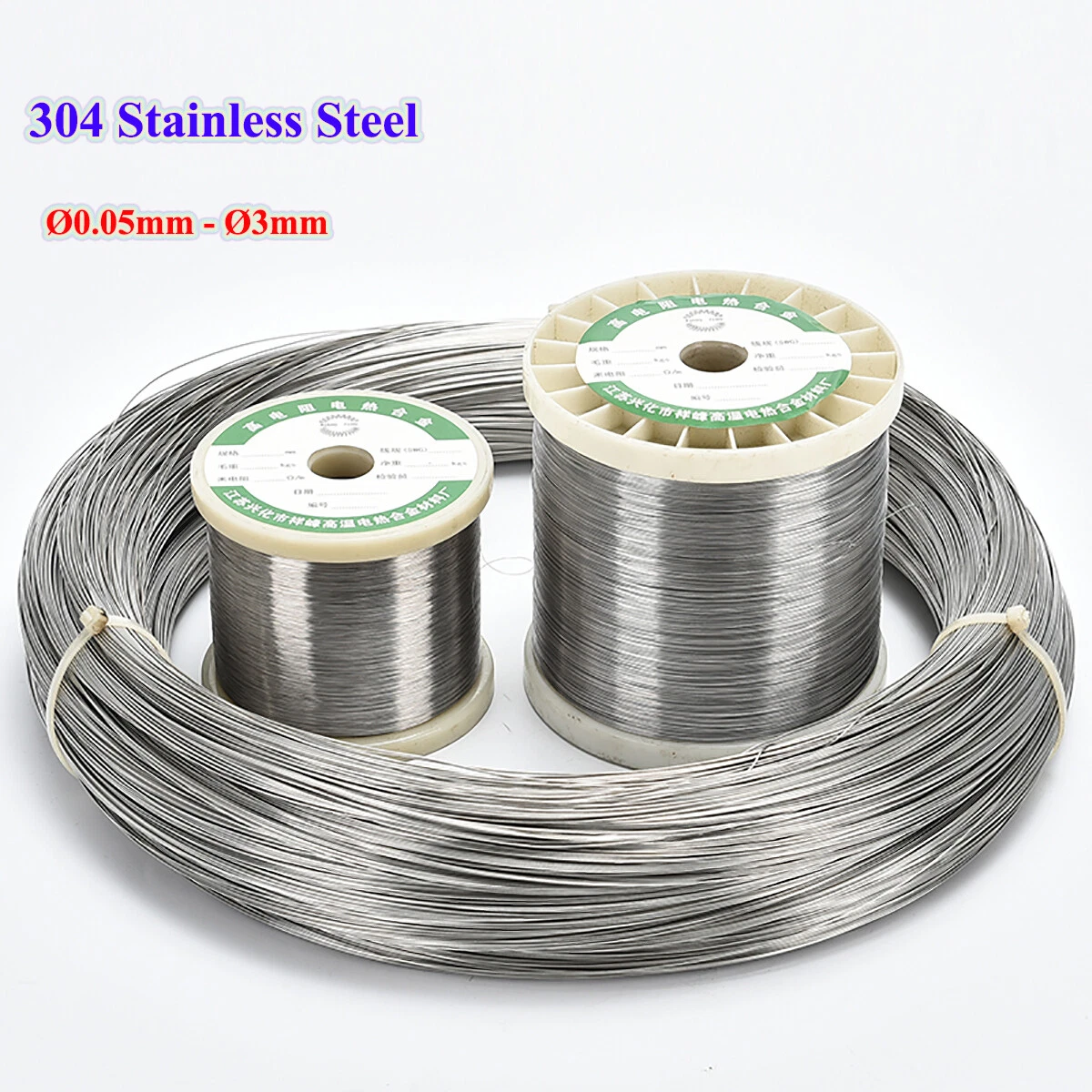 304 Stainless Steel Wire Dia. 0.05/0.1/0.2/ 0.3/0.4/0.5/0.6/0.7mm-3mm Metal  Wire