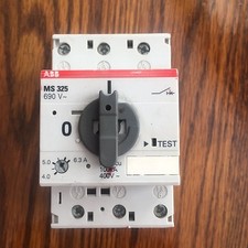 ABB MS 325 Manual Motor Starter 690 Volt 4.0 to 6.3 Amp