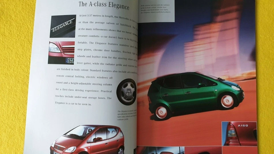 Mercedes-Benz A-Class Avantgarde Elegance car brochure catalogue May 1998 MINT B - Image 2 of 4