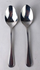 2 Oneida Stainless NEW RIM 18/10 Stainless Serving Spoons 8"