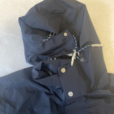 [美品]AIGLE GORE-TEX MOUNTAIN PARKER Aigle Mens Blue Goretex Zip Front Outdoor Gore-Tex mid