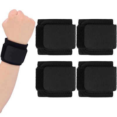 Paquete de 4 correas de apoyo para la muñeca para levantamiento de pesas