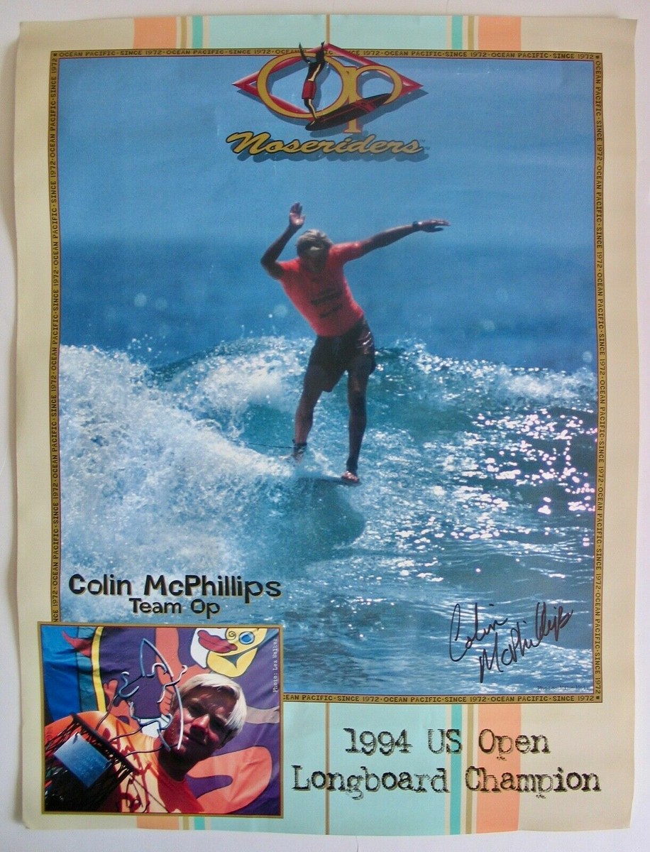 Vintage 1994 Poster Op US Open Longboard Champion Colin McPhillips