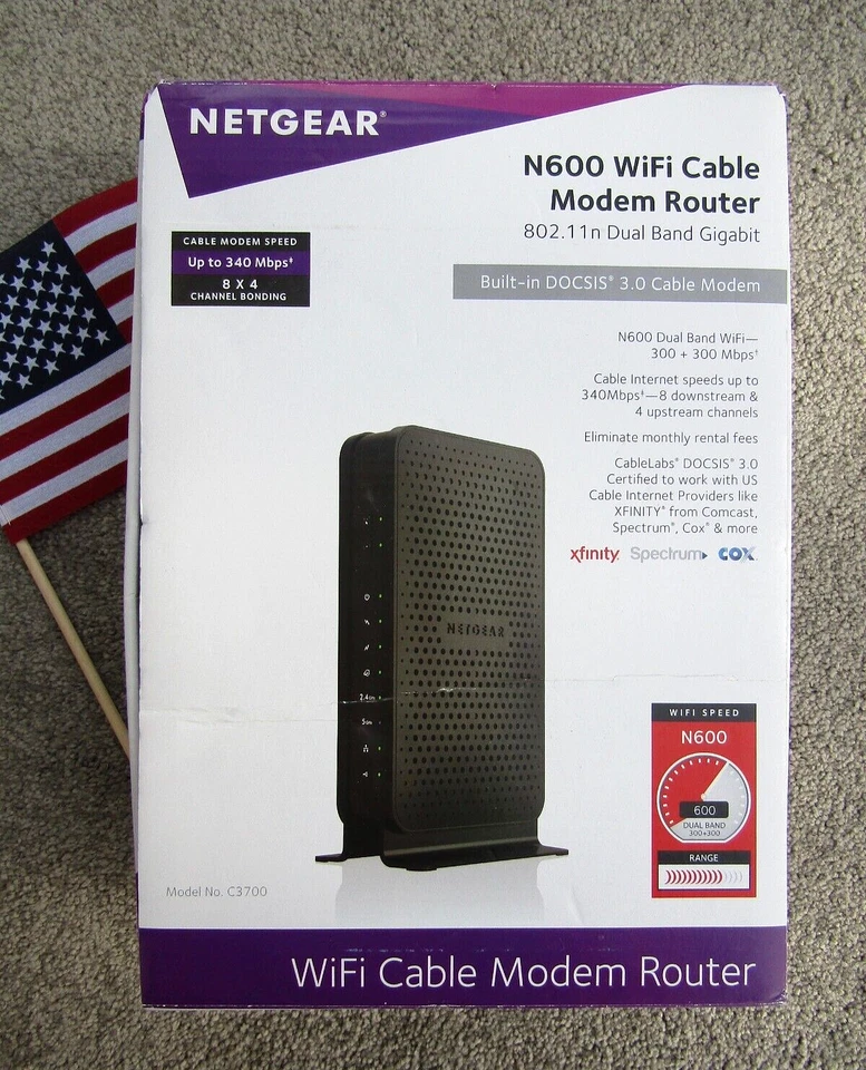 netgear n600 wifi cable modem router - Image 2 of 4