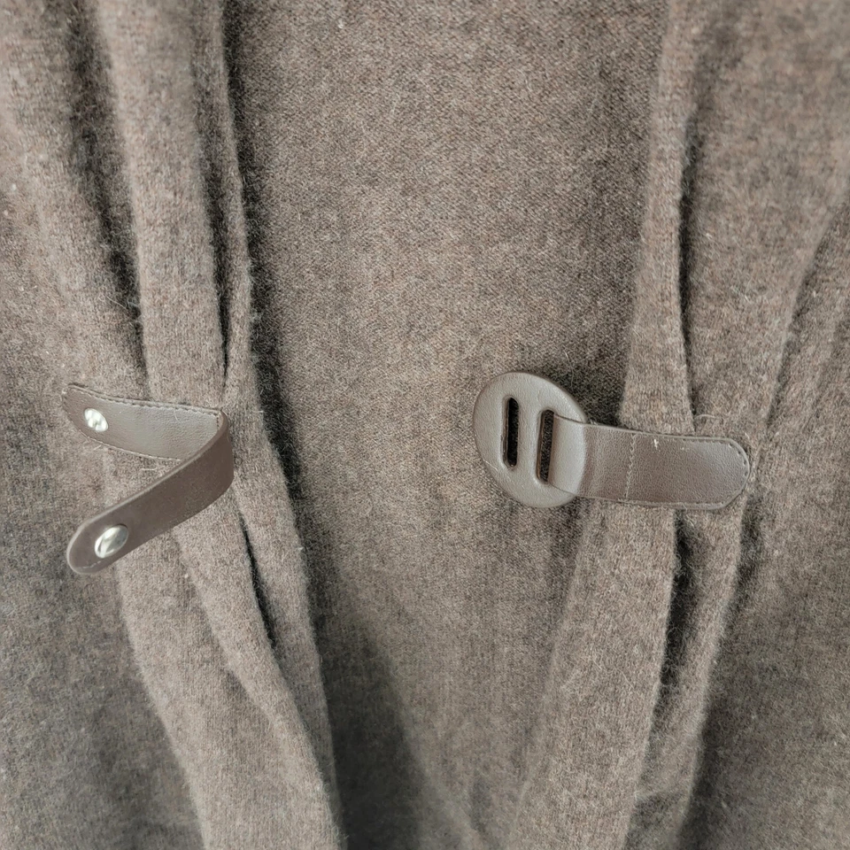 Cárdigan para mujer Fenn Wright Manson talla PEQUEÑO cachemir marrón a presión oficina PILLING Foto 4 de 4