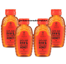 Nate's 100 Pure, Raw  Unfiltered Honey, Award-Winning Taste - 8 oz  4 Pack 