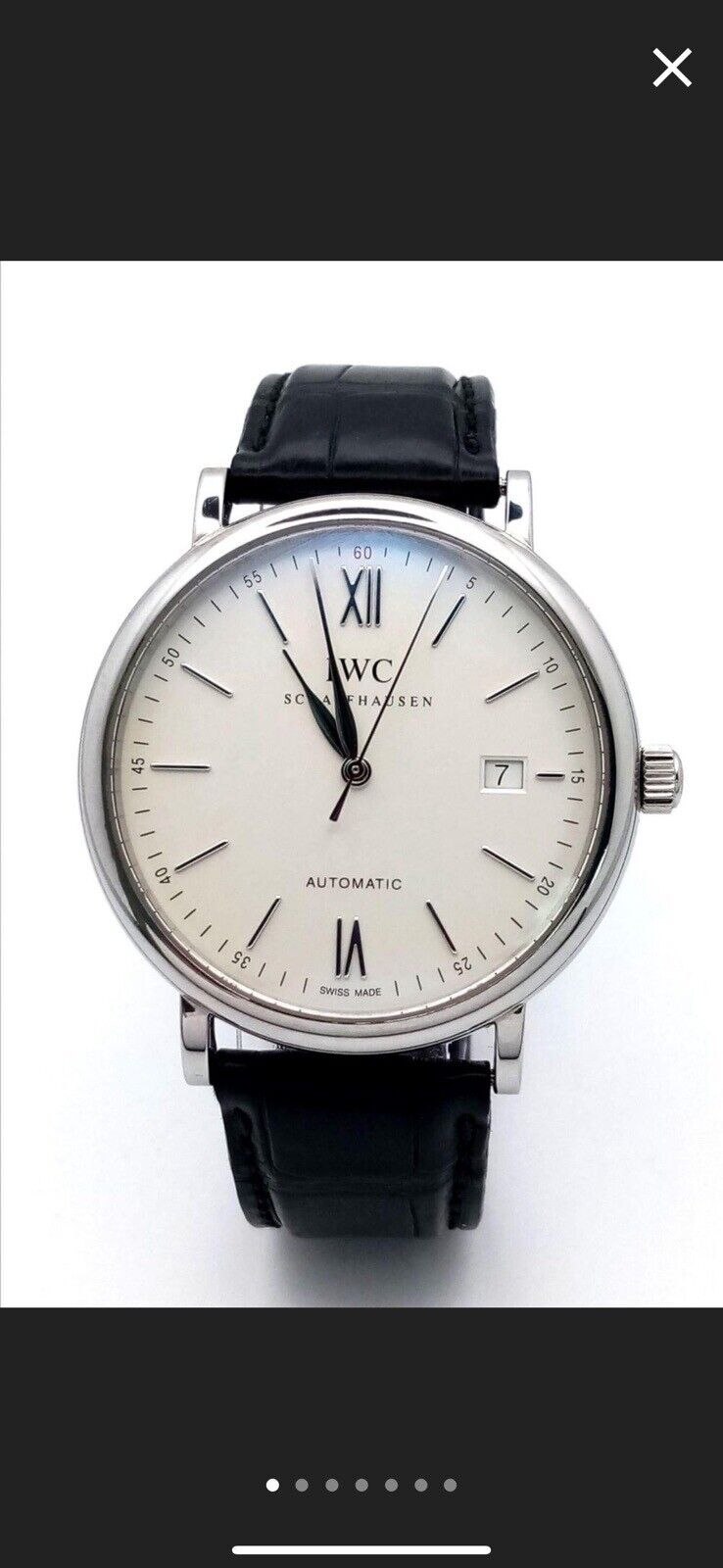 IWC Portofino 'White' Stainless Steel Automatic Date 40mm on Strap IW356501