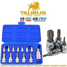 13-TEILIGES US PRO STAR BIT STECKSCHL&Uuml;SSELSATZ 1/2 ZOLL 3/8 ZOLL 1/4 ZOLL DR TORX &reg; CR-V T8-T70 UK KOSTENLOSER VERSAND