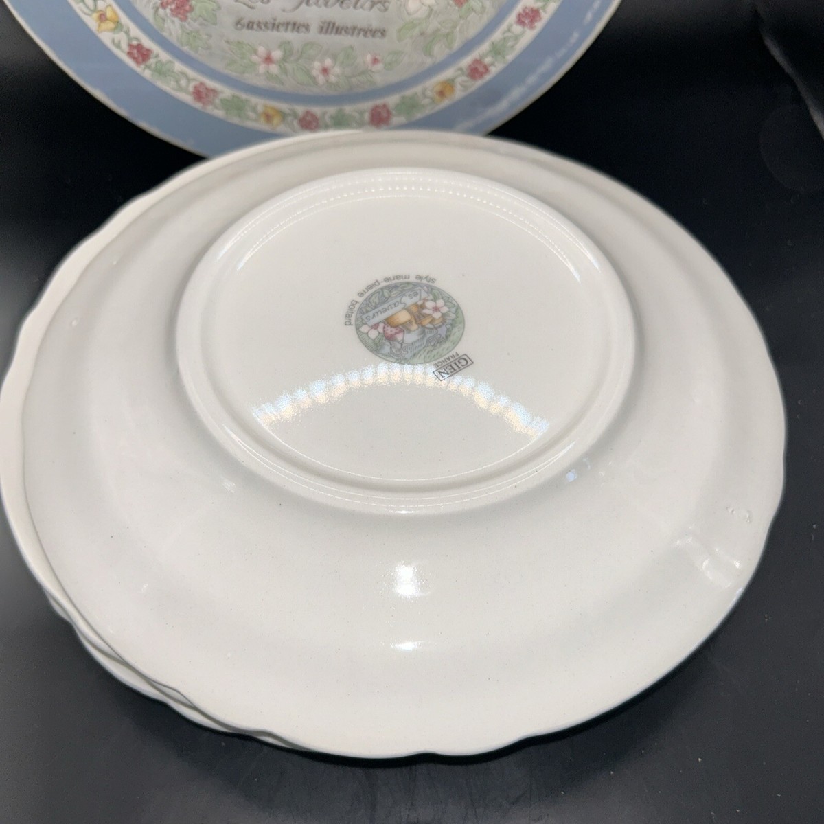 Vintage Set of 6 Gien France Les Saveurs Les Fromages 8.5” Plates