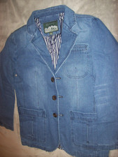 Free Spirit Ladies Large Denim Jean Jacket New (b120)