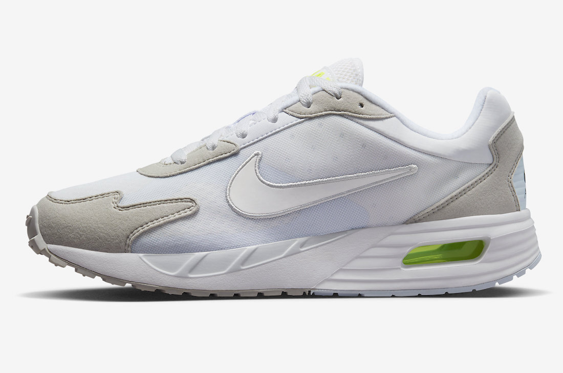 Nike Air Max Solo DX3666-003 Men's Gray Volt White Leather