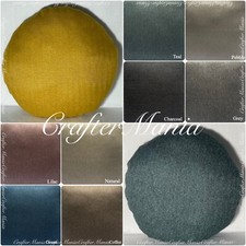 Handmade Herringbone Tweed Round Circle Cushion Covers or Filled With Pad Insert