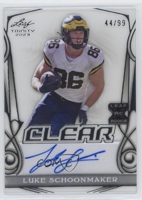 2023 Leaf Trinity Clear Silver Foil /99 Luke Schoonmaker #CA-LS1 Rookie Auto RC