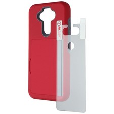 Funda protectora MyBat Pocket Hybrid Series para LG K31/Aristo 5/Fortune 3 - Roja