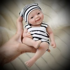 Bambola Reborn in silicone prematuro bambino micro mini realistica morbida 7 pollici ragazza ragazzo carina