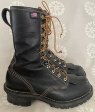 Danner Flashpoint Black Leather Boots Sz 9 EE Firefighter