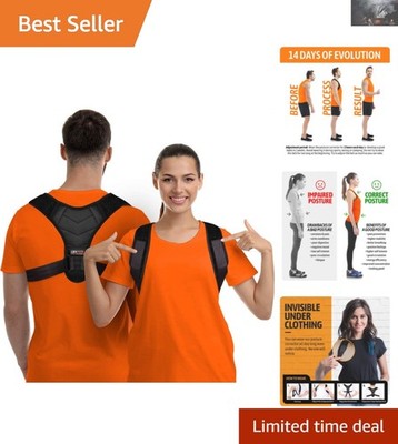 Adjustable Posture Corrector for Men & Women - Clavicle Brace for Pain Relief