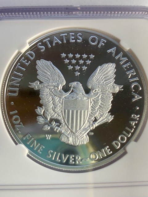 2018 W Proof Silver Eagle NGC PF70 UCAM - Travis Mills Signed Tough as They Come