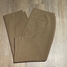 Talbots Petites Women Tan Straight Leg Career Pants Size 14P Business Office EUC