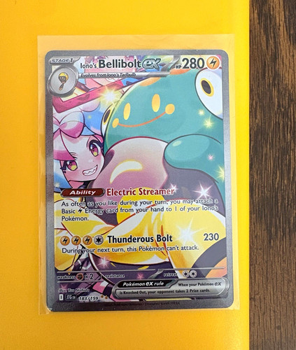 Iono's Bellibolt ex 183/159 Journey Together Double Rare Holo Full Art EN 280 HP