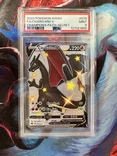 Pokémon TCG Charizard v Champions Path 79/73 Secret Rare PSA 9